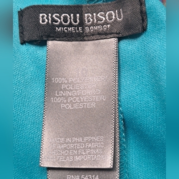 Bisou Bisou One Shoulder Chiffon Mini Dress   Size 10 - Picture 7 of 10